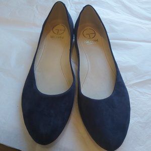 Emanuele Geometric navy suede flats EU 40 - runs small - New